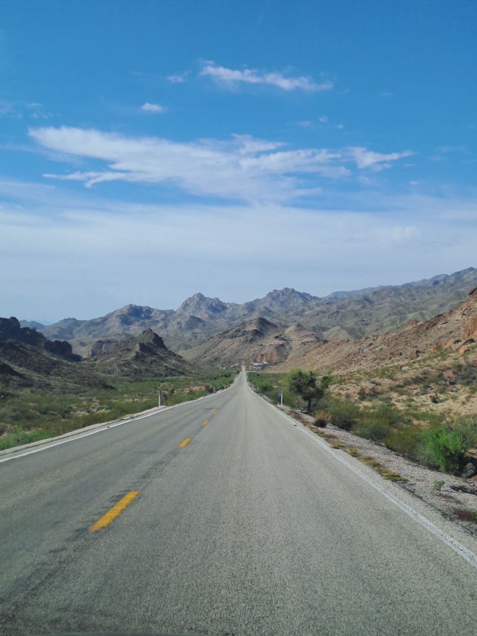 on the road